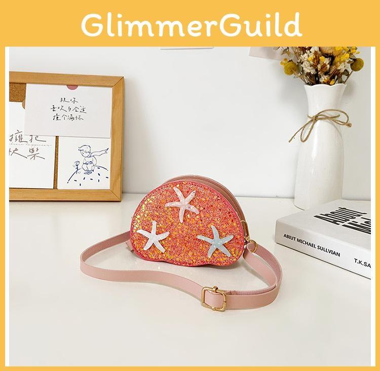Sequin Shell Kids Mini Backpack Featuring Starfish Decoration Design Girls For