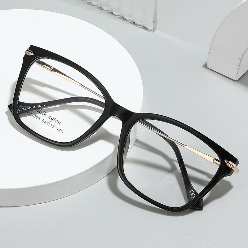 TM new European and American fashion trend tr metal mixed flat mirror can be matched with myopia frame glasses