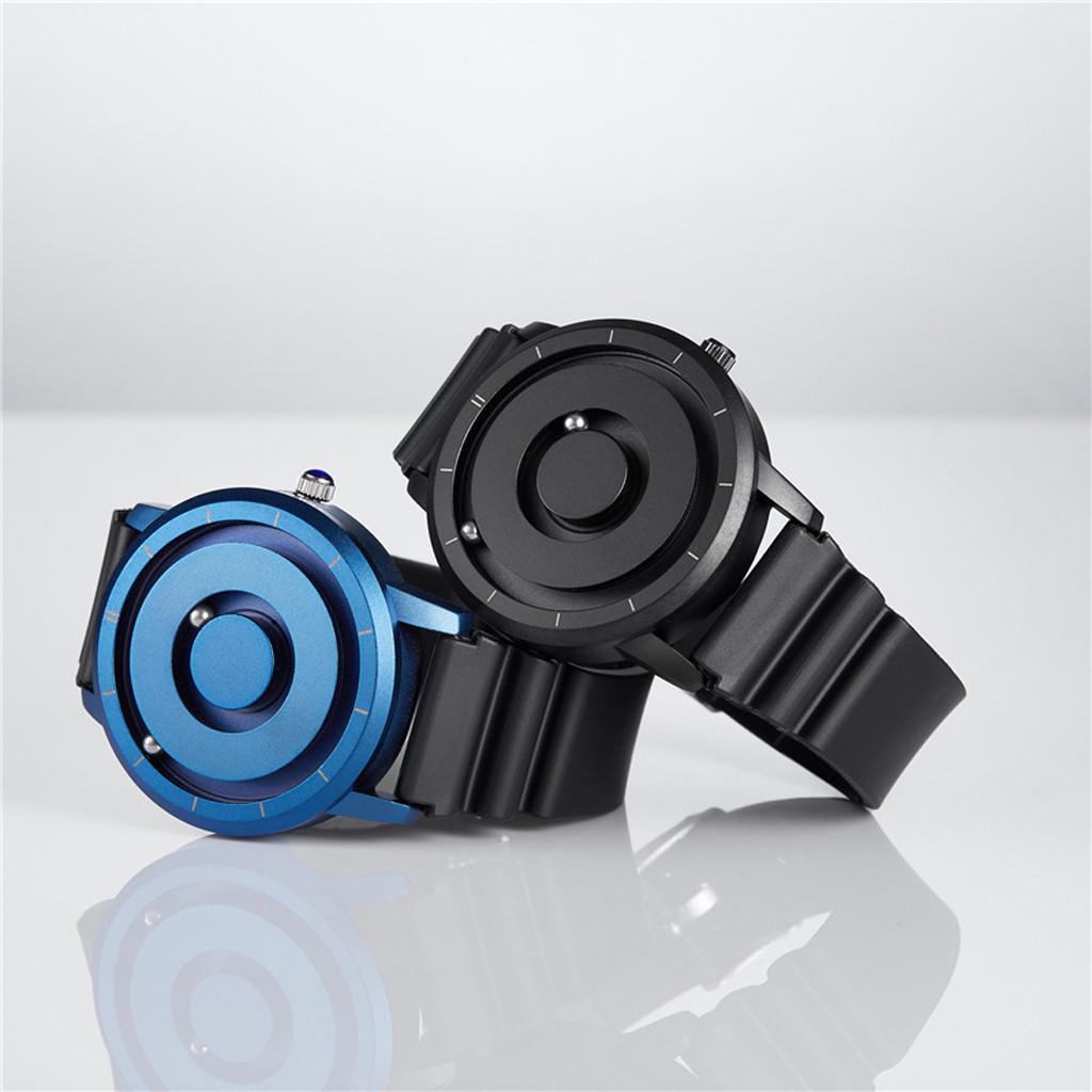 Orologio Uomo Quarzo Casual, Quadrante Magnetico, Cinturino In Acciaio Inox, Vetro Zaffiro, 40 Mm