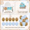Milk and Cookies Boys First Birthday Party Decor, He Is One Tough Cookies Monthly Milestones Photo Banner Cake Cupcake Topper Balloons for Milk and