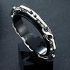 Punk Rock Paperclip Chain Bracelet for Men Women Double Push Carabiner Clasp Stainless Steel Links Wristband Gift
