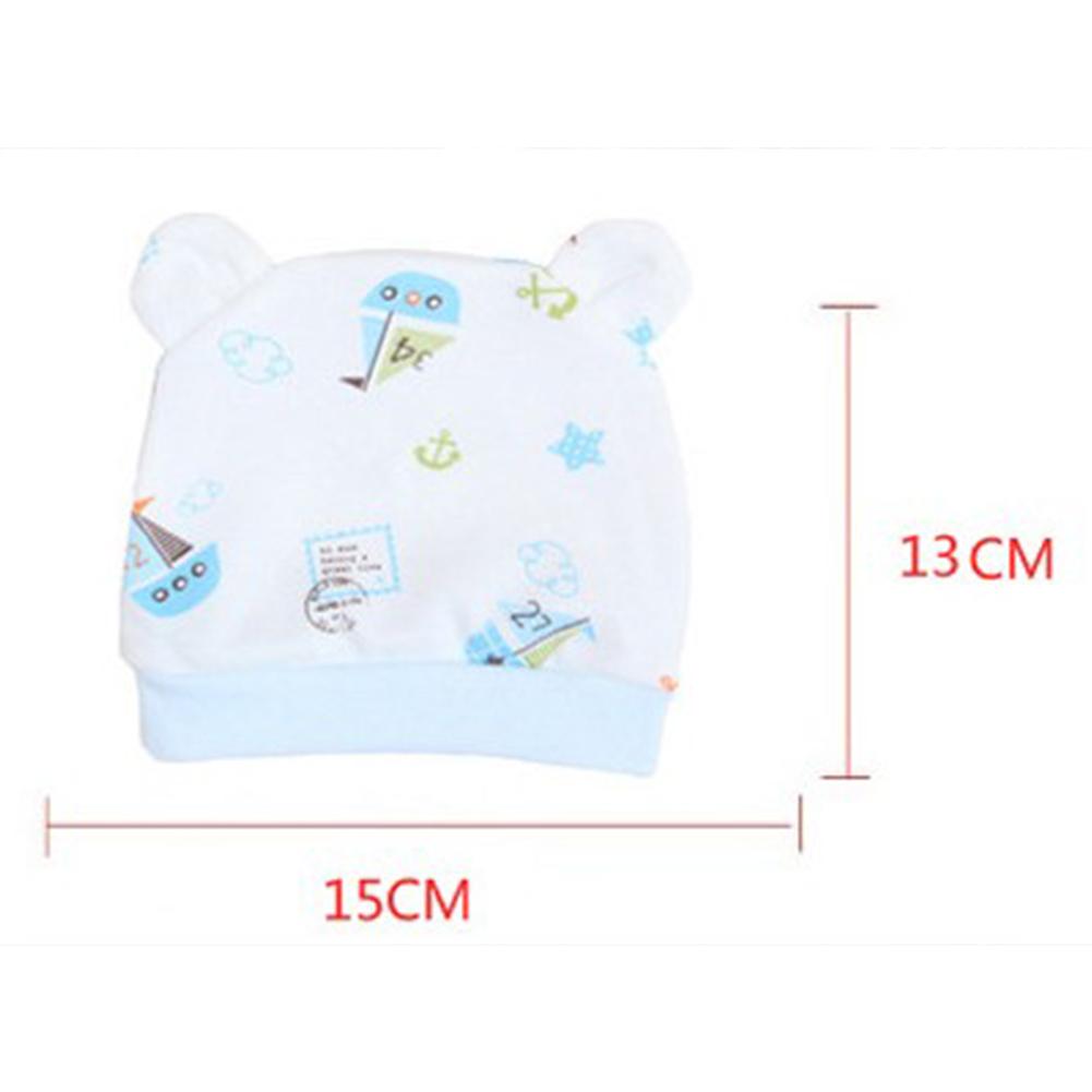 Cap Cotton Cartoon Bear Ears Cute Printing Windproof Hat Breathable Newborn Cap