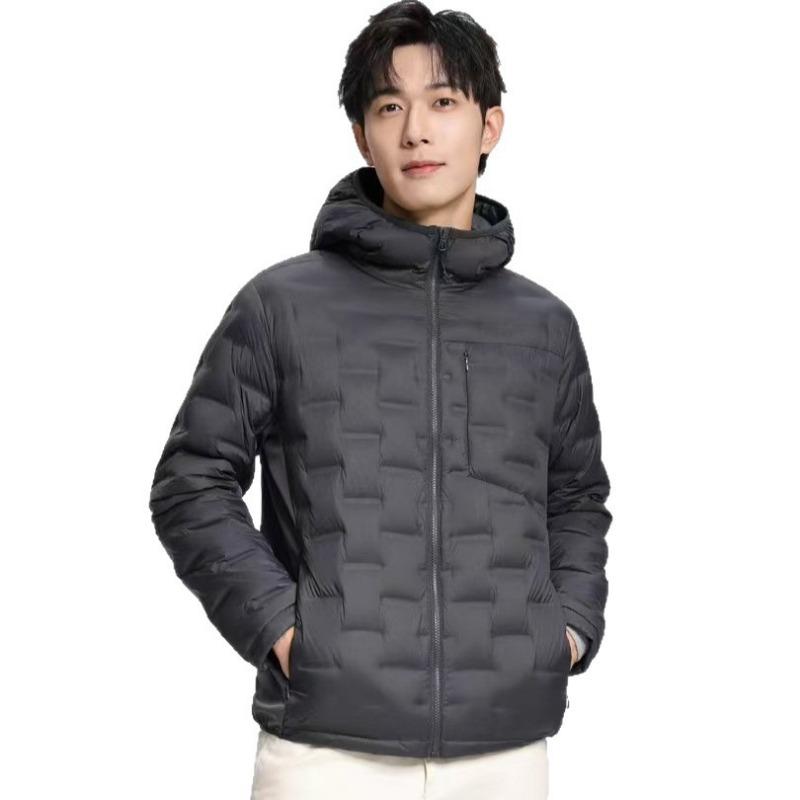 High-end Light and Thin Down Jacket Men's Short Autumn New Down Sports Hooded Windproof and Cold-proof Warm Jacket