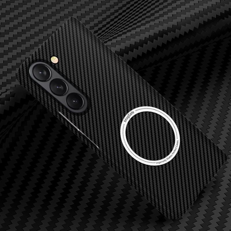Ultra Thin Fiber Plastic Magnetic Case For Samsung Galaxy Z Fold 7 6 5 4 Wireless Charging Hard Case Are Not Made of Real Carbon