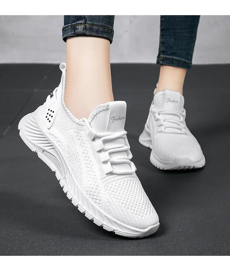 Shoes for Womens Fashion Sneakers Wedgies Mesh Breathable Lightweight Thick Bottom Female Sport/running Shoe