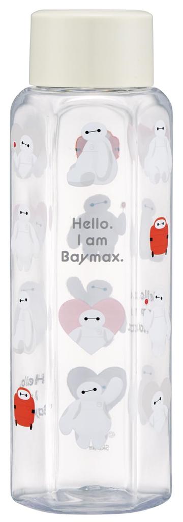 Skater Hexagonal Water Disney Baymax Direct-Drink Bottle, Plastic, Blow-Dry, Lightweight, 350ml, Sweet, PDH4-A