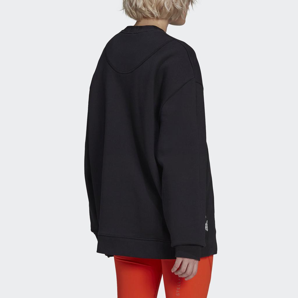 Adidas Round Neck Pullover Sweatshirt Women Tops Black HD9133