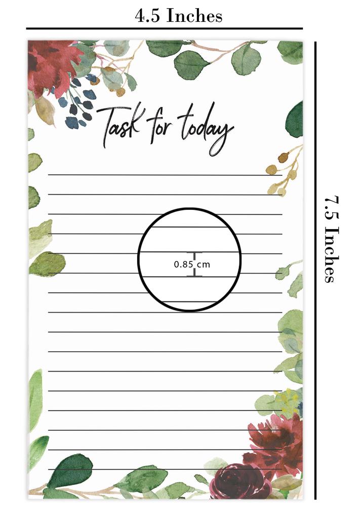 Inkdotpot Daily Planner List Pad Notepads Memo Pad, Undated To-Do List Tear Off Pad - 4.5 X 7.5 Inches (50 Sheets) Organizer