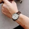 WOCCI 20mm Watch Vintage Genuine Leather Watch Band Brown with Tonal Includes Adjustment Tool and Spring Bars Strap, (Dark Stitching),