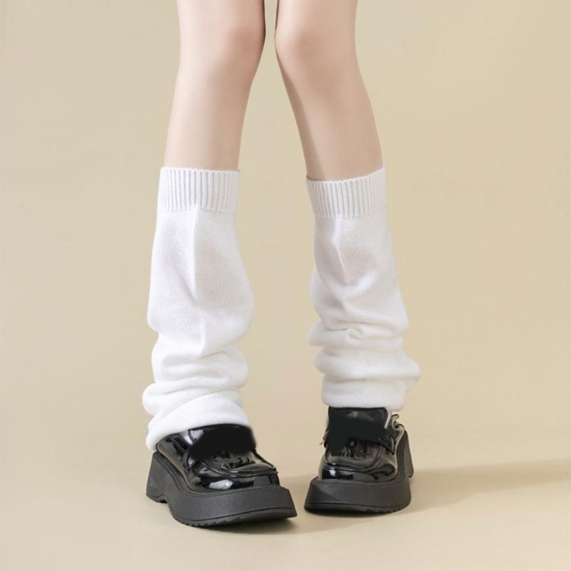 Comfortable Wide Bubble Socks With Breathable Fabric And Stacked Design Loose Slouch Thigh High Boot Socks For Women
