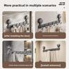 Space Aluminum Suction Cup Hook Set With Multiple Load Capacity For Bathroom And Home Storage