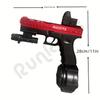 Red Electric Gel Ball Blaster Gun GLE817 - Automatic Ball Toy with Drum Mag, Red Dot & Flashlight for Outdoor Games