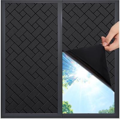 Pellicola Oscurante Totale per Finestre 100% Blocca Luce e Sole Copertura Oscurante Privacy Controllo Calore Aderenza Statica Rimovibile Senza Colla Anti