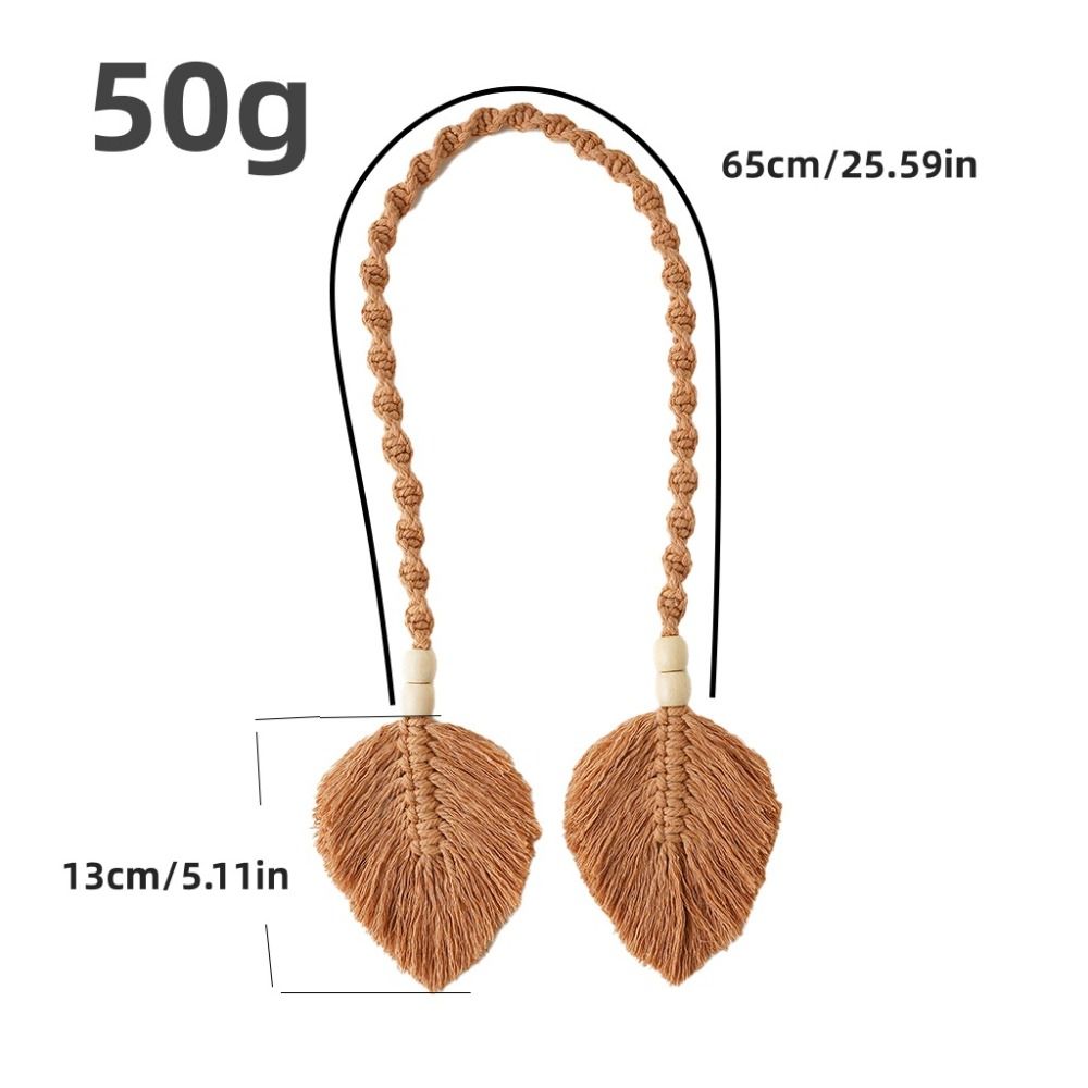 Boho Curtain Tieback Leaf Shape Curtain Hanging Rope Simple Curtain Buckles  Home Decoration