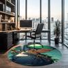 Roronoa Zoro Printed Round Rug Carpet Chair Rug Area Rug Entryway Doormats,for Office Chair Living Room Bedroom Kitchen Room.