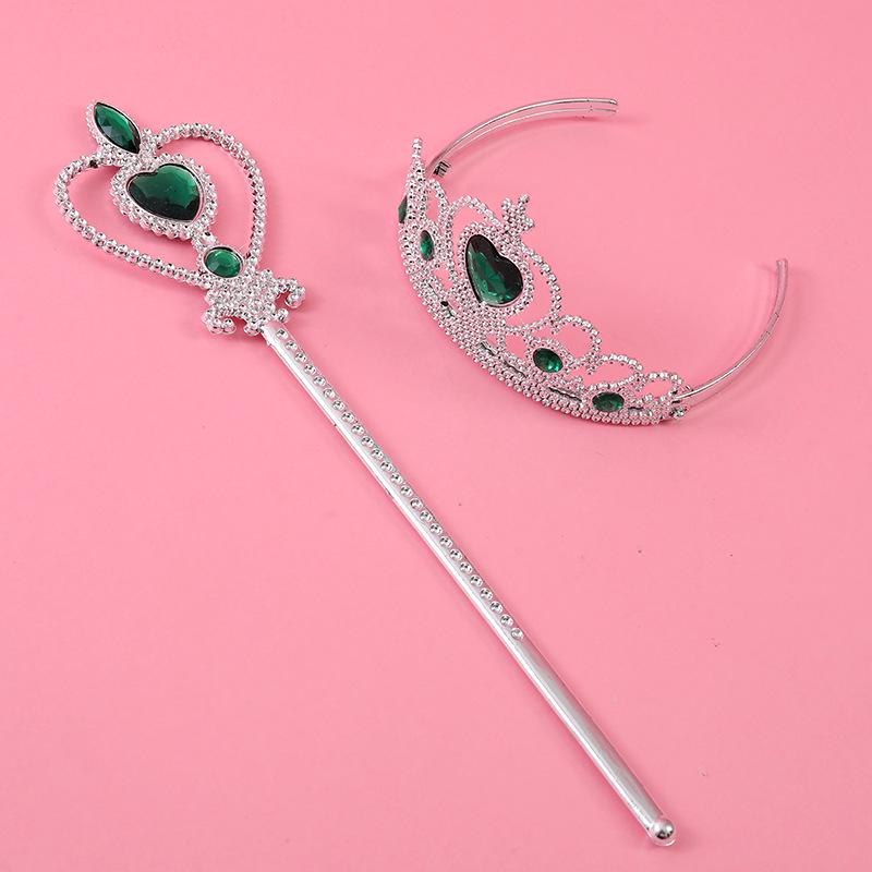 Children's Princess Costume: Gem Crown, Magic Wand, Headdress, and Fairy Headband Set