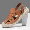 Sommer Herren Sandalen Echtes Leder Herren Freizeitschuhe Outdoor Herren Ledersandalen für Herren Strandschuhe Römische Herrenschuhe