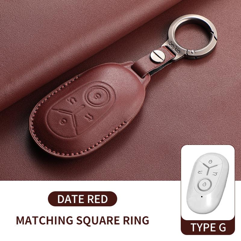 Leather Car Key Case Cover For Geely Galaxy L7 - L6 Max 1.5T Plus Air Pro Galaxy L7 Max E8 E5 Car Key Protection Bag