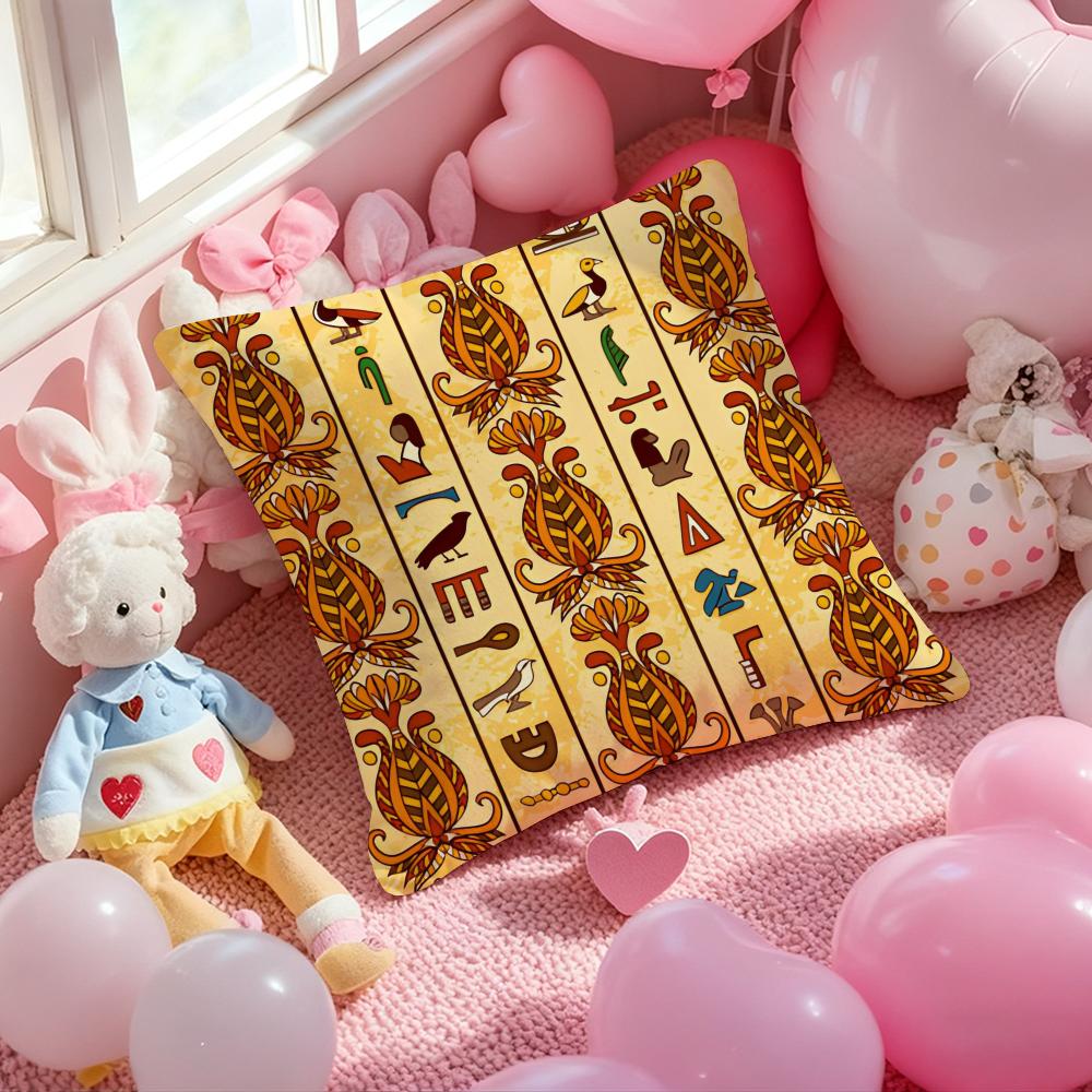 Ancient Egypt Anubis Pillow Case Soft Plush Fabric DoubleSided Printed Cushion Cover Warm Winter Sofa Pillow Case