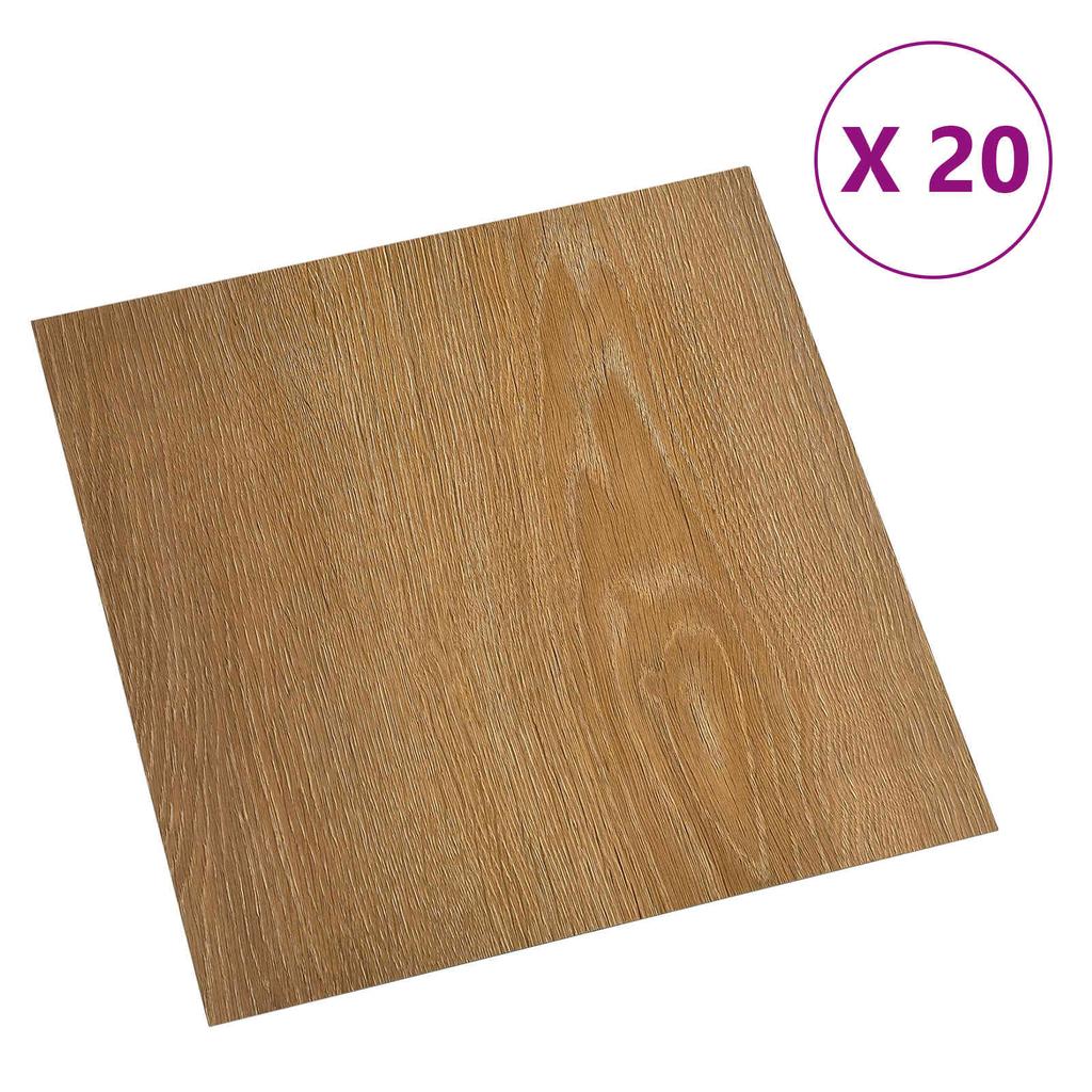Self Adhesive Floor Tiles 30.5 X 30.5 Cm 20 Pcs PVC Wood Look