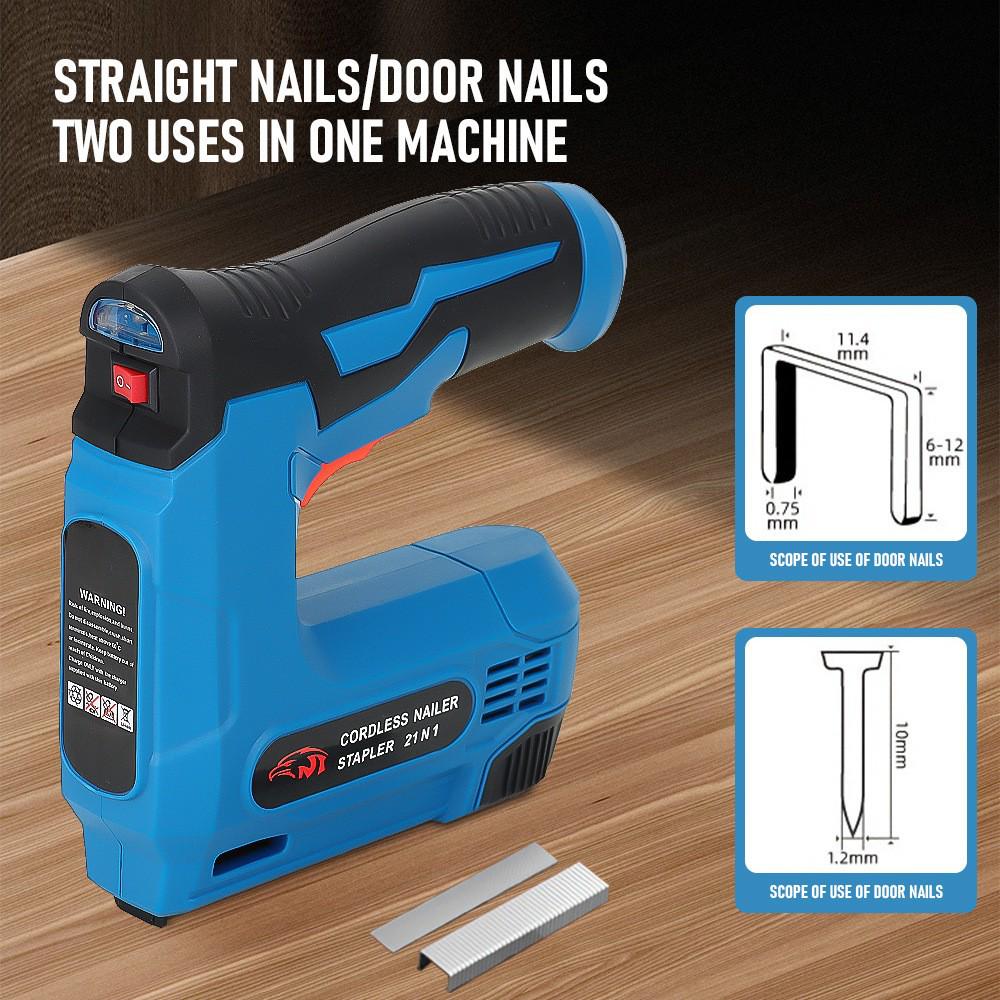 Rechargeable U-Type Electric Brad Nailer - Portable Lithium Battery Nail Gun for Home Use