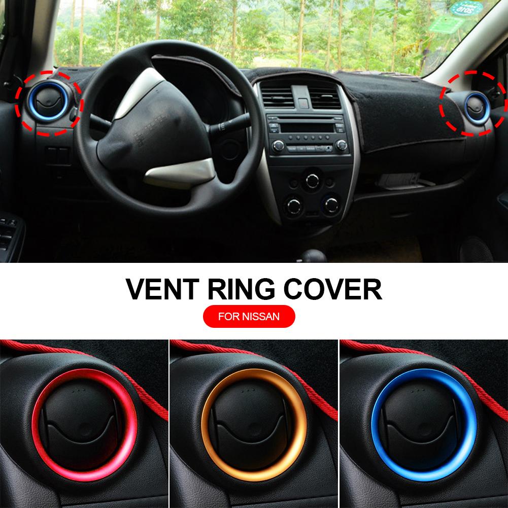 

1pc Car Air A/C Vent Ring Cover Trim Frame Sticker Accessories for Micra March K13 2011 - 2017 синій