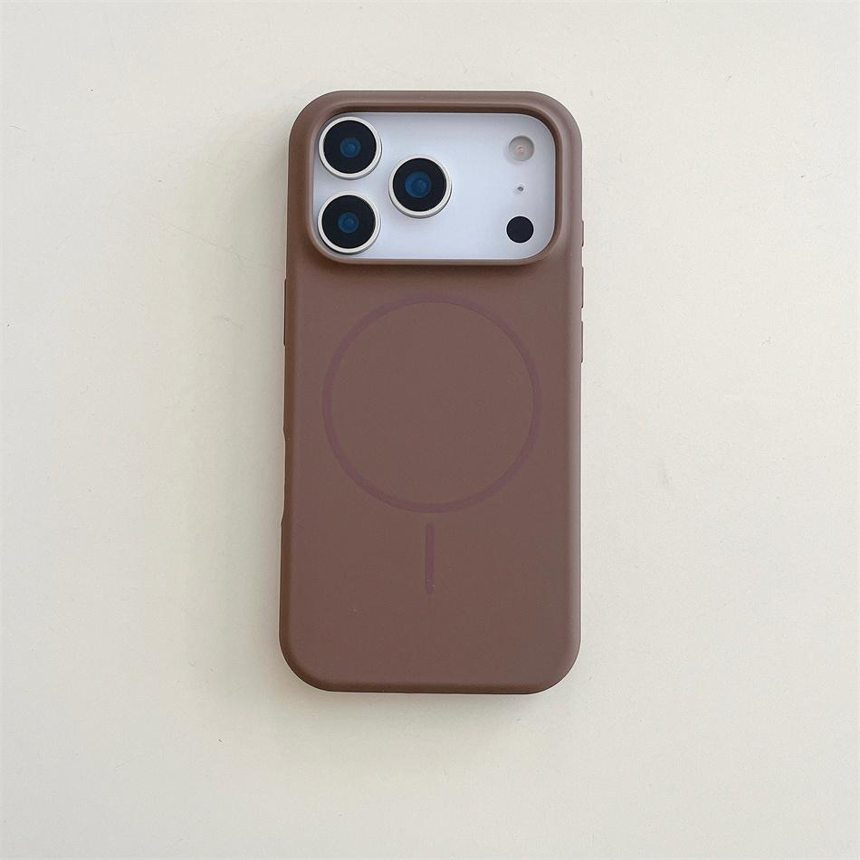 Luxury Skin Feel Magnetic Phone Case For iPhone 17Air 16 ProMax 15 14Plus 13 12 11 Wireless Charging Liquid Silicone Shockproof Cover Fundas
