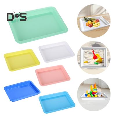 10 Pezzi Piatti per Pittura Vassoi Artistici in Plastica Impilabili Design Antiscivolo Ampiamente Usati Facili da Pulire Progetti Fai da Te Vassoi di Servizio Colorati