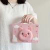 Retractable Stand Protective Case for iPad Air A16 with Pig Design