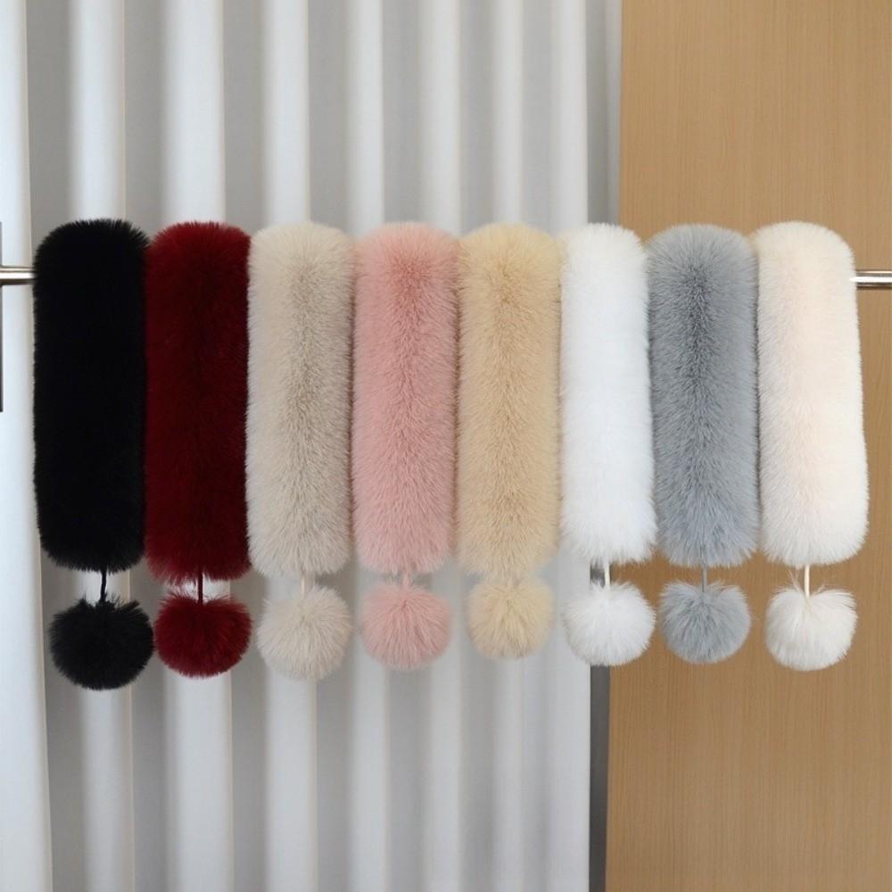 Thickened Imitation Fur Scarf Magnetic Cross Neck Warmer Gifts Plush Scarf  Girl