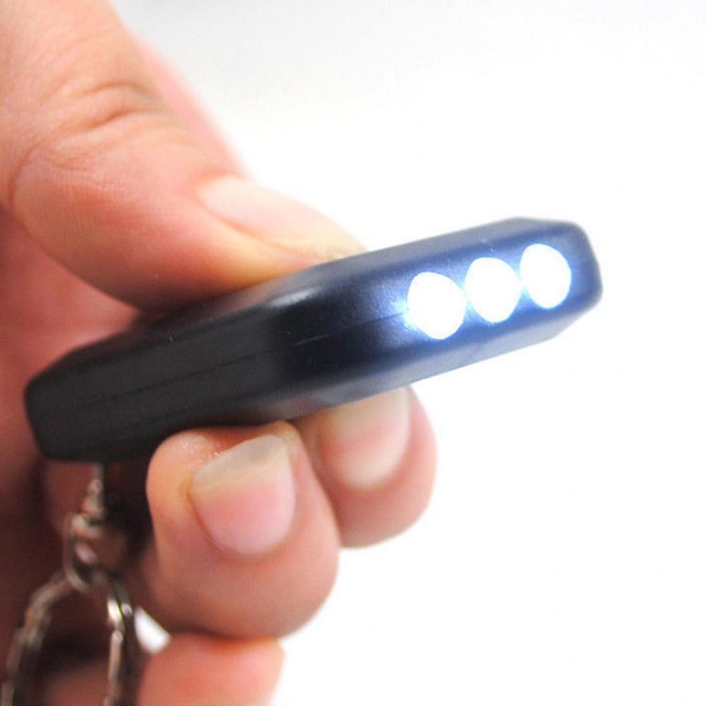 Mini Torcia Solare Con Portachiavi - 3 LED Luce Esterna Ricaricabile Al Sole