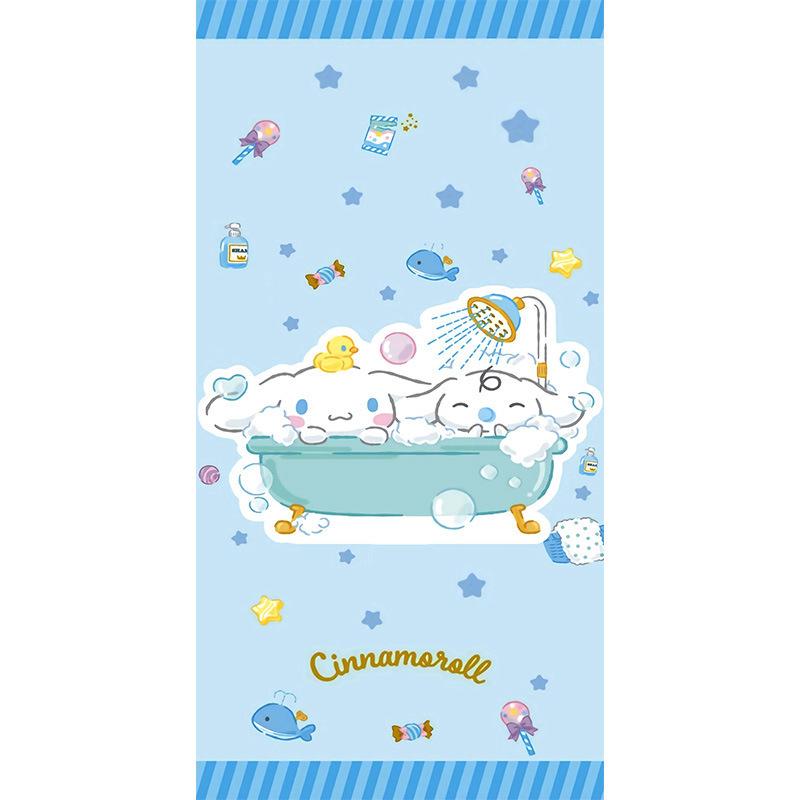 Microfiber Beach Towel, Cartoon Animation Digital Printing Square Bath Towel, Shawl