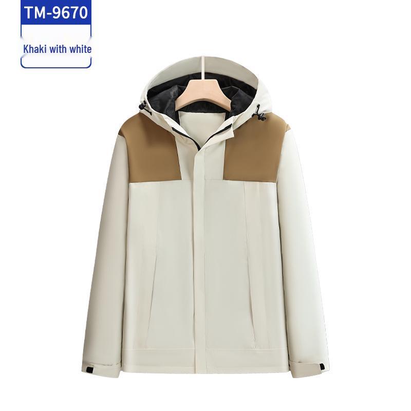 Custom Embroidered Hooded Windbreaker - Solid Color Auto Repair Travel Jacket