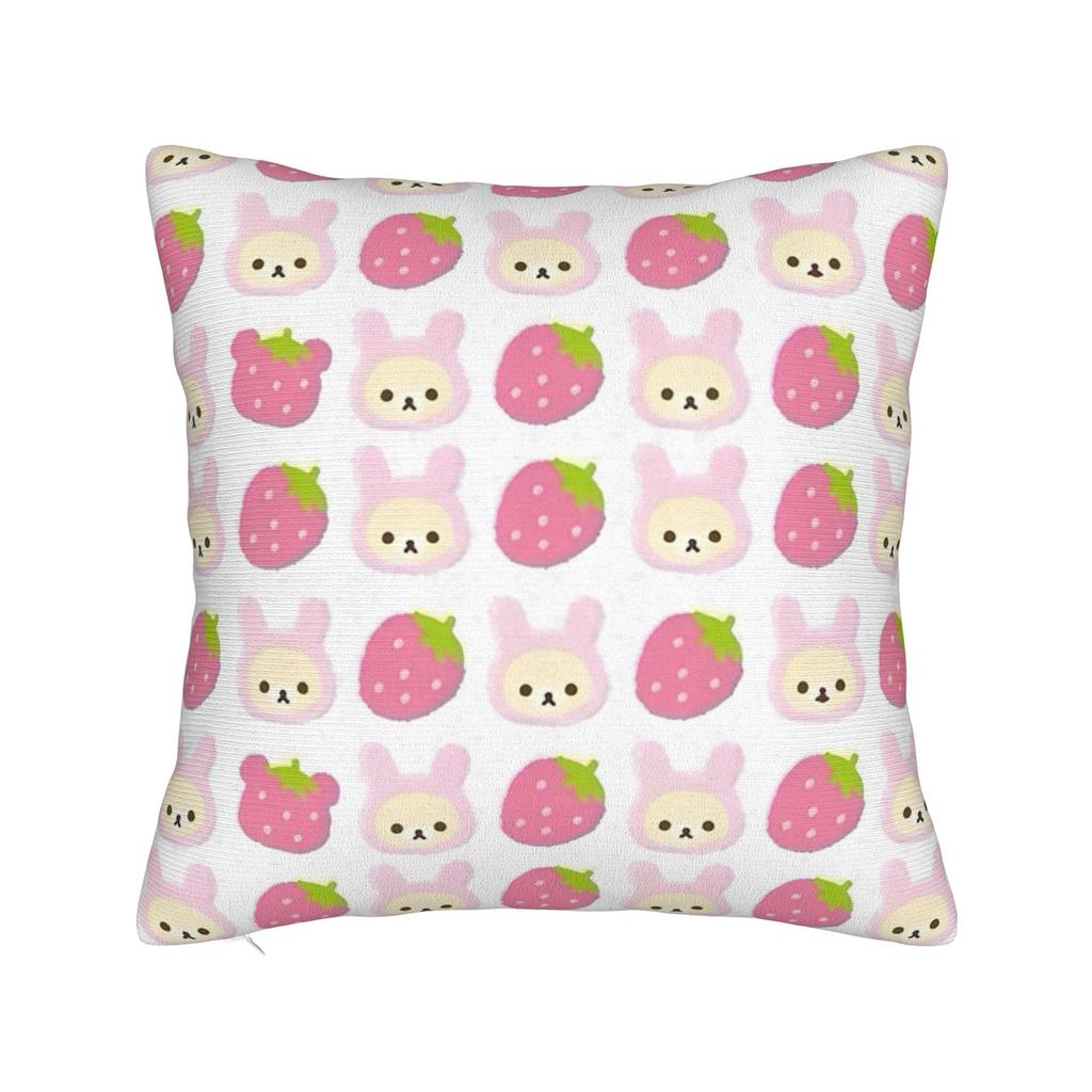 Rilakkumas Cartoon Square Pillow Covers Polyester Home Cushion Cover Funny Decorative Throw Pillow Case 4040