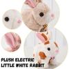 Plush Electric White Rabbit Simulation Pet That Can Walk, Bark, Move Pet Toy