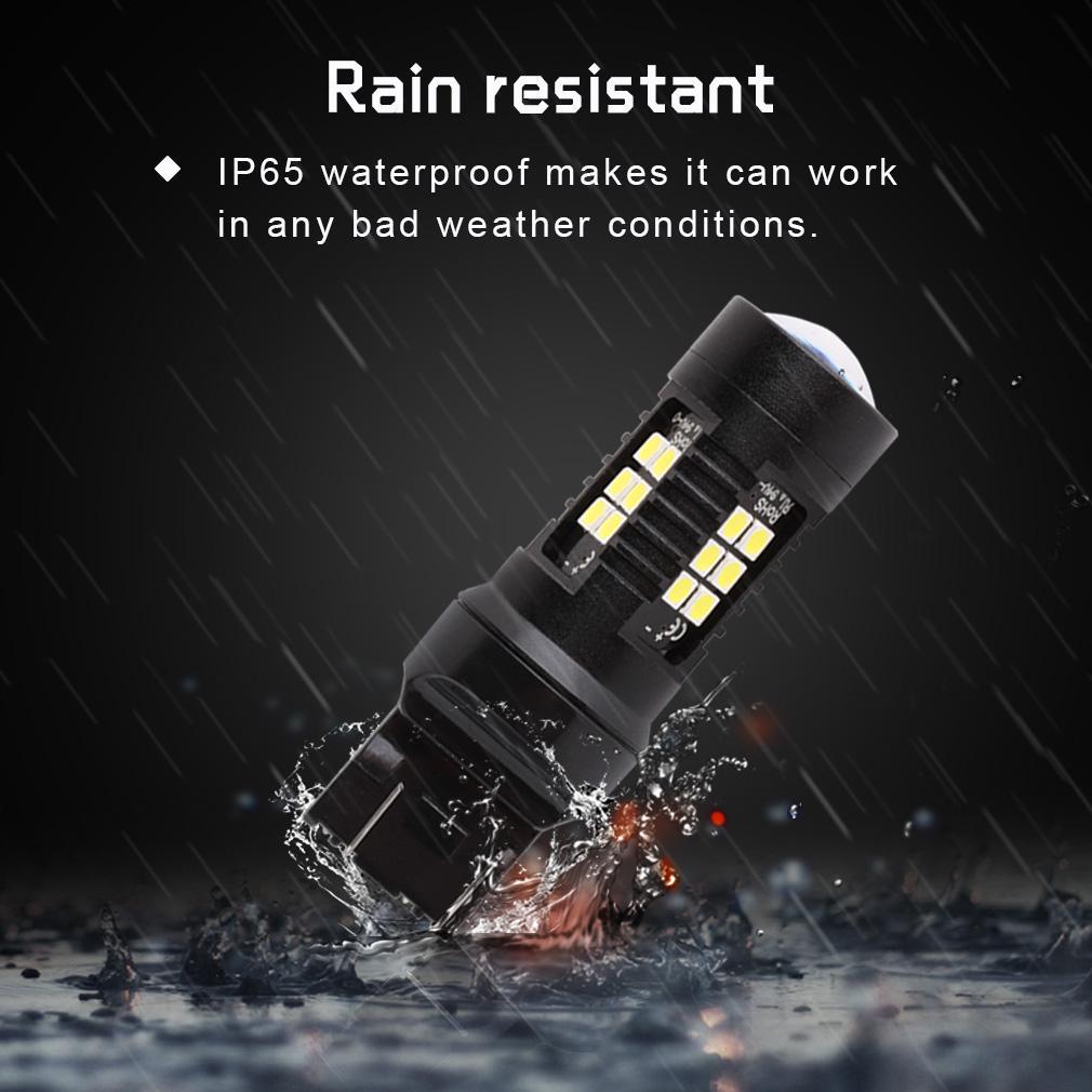 2pcs 1200Lm T20 7443 LED Bulbs 7440 W21/5W LED Car Lights Turn Signal Brake Light Parking Light Auto Fog Lamps Red Amber