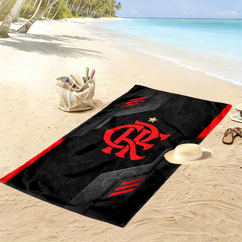 Flamengo Logo Print Beach Towel, Large Soft Quick Dry Towel for Beach Camping Swimming