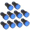 10Pcs Blue LED Signal Light AD16‑22DS High Brightness LED Indicator for Equipment