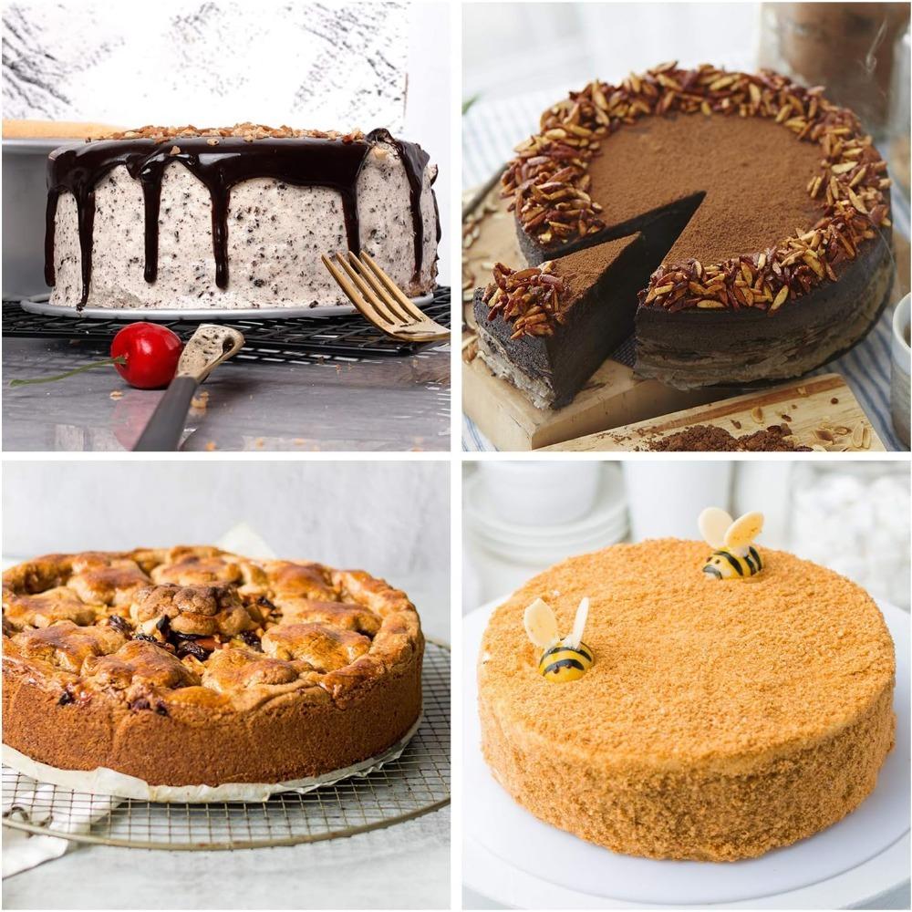 Round Heart-Shaped Cake Mold Aluminium Alloy Non-Stick Cake Pan Mousse Tray Baking Mold Removable Bottom Cake Decorating Tool