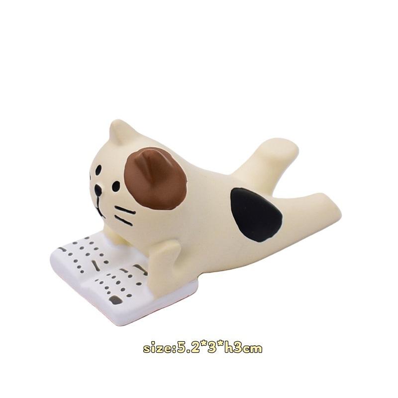 Japanese grocery zakka bookshelf reading micro scene ornament handmade DIY accessories Japanese cat resin small ornament