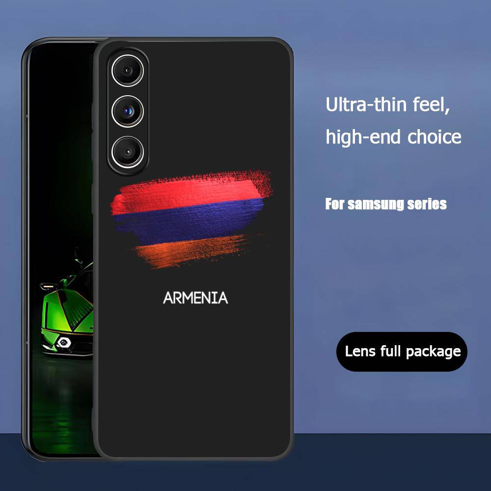 Armenia Albania Russia Flag Emblem Luxury Black Phone Case For Samsung Galaxy S23 S24 S25 Ultra S22 Plus S21