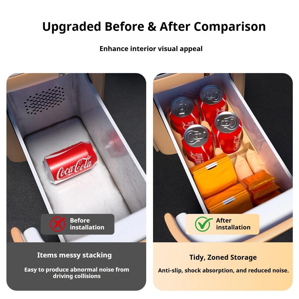 For Zeekr 9X Car Rear Refrigerator Silicone Pad Waterproof Anti-slip Organizer Car Interior Cup Holder Protector Mat Accessories