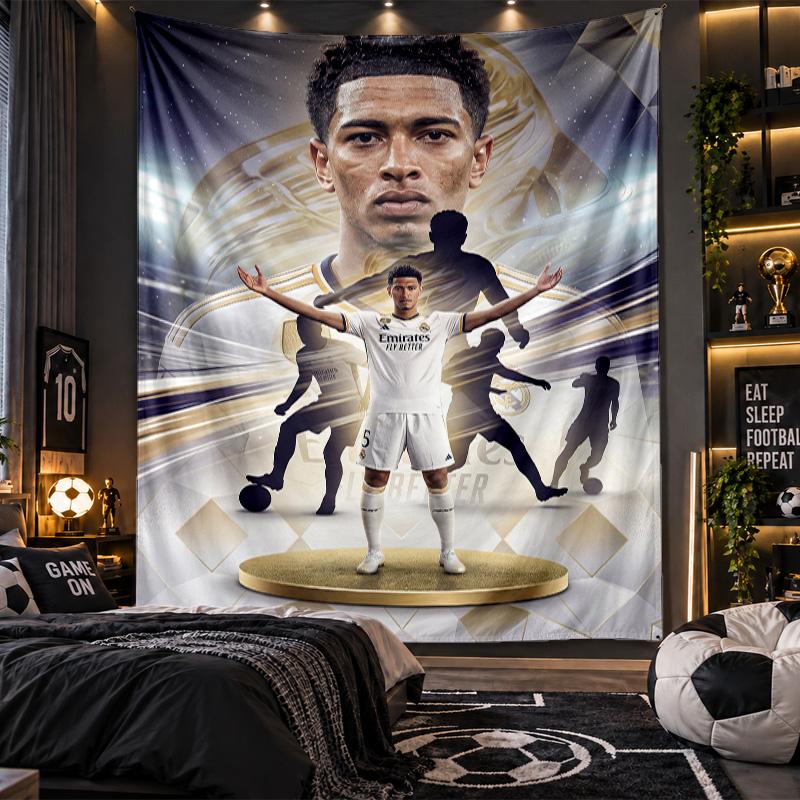 Wall Hanging Tapestry Jude Bellingham Print Cloth for Living Room Bedroom Home Decor