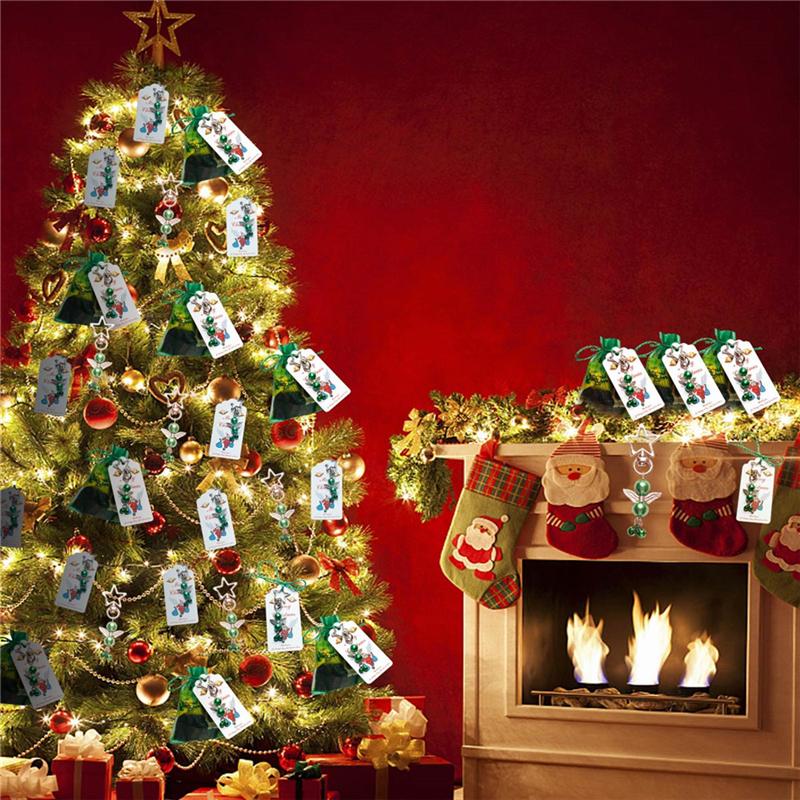 20/40ks Angel Star Spona Přívěsek Vánoční Dárková taška Santa Tag Karta Klíčenka Ornamenty Dekor