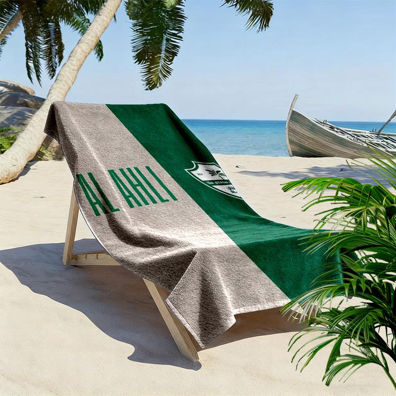 Al Ahli FC Print Beach Towel, Large Soft Quick Dry Towel for Beach Camping Swimming