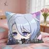 Kamisato Ayato Cute Genshin Cushion Cover Square Short Plush Pillow Case Living Room Sofa Home Decor Funda X