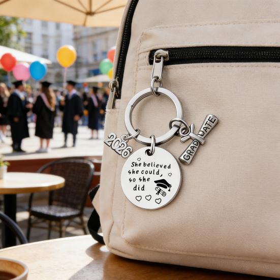 Keychain Pendant Class of 2026 Durable Stainless Steel Keepsake Nursing Law Students Keychain