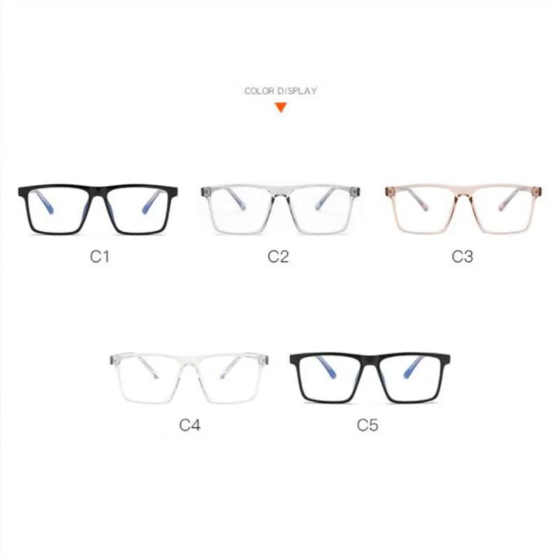 TR90 Overized Square Myopia EyeglassesBig Frame Prescription Glasses For The Nearsighted 0 -0.5 -0.75 To -6.0