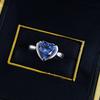 3 Carat Heart Of The Ocean Tanzanite Love Ring Summer Hot Push