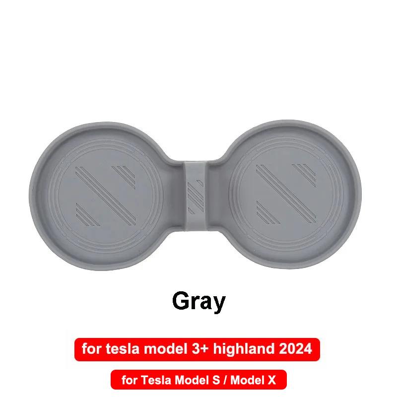 For Tesla Model 3 Highland 2025 Model X S Water Cup Holder Mats Upgraded Drink Insert Non-slip Coaster Pad Model3 Accessories